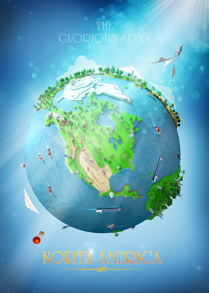 North America Low Poly