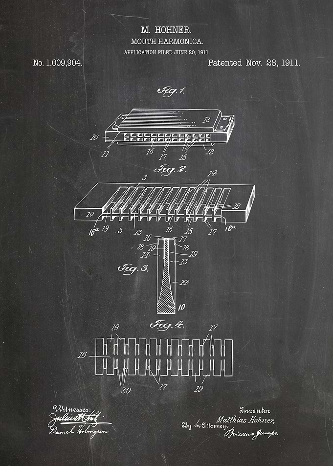 Mouth Harmonica patent