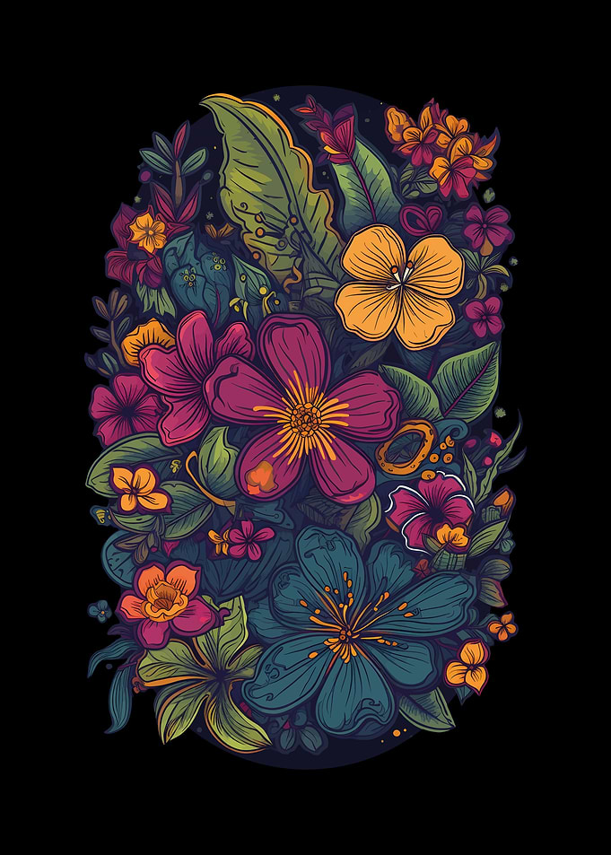 Floral Lila Exotische