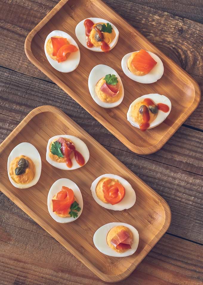 Sriracha deviled eggs