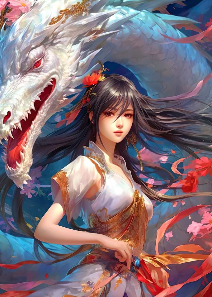 Mystical dragon girl