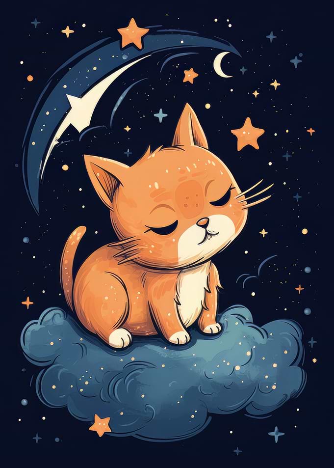 Orange Kitten Sleeping
