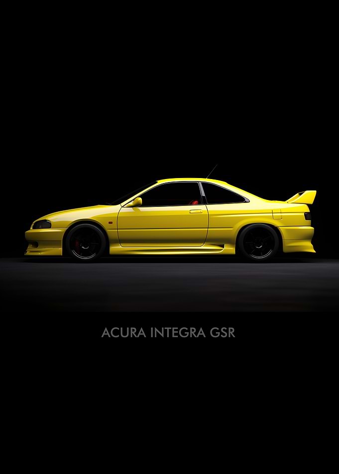 Acura Integra GSR Yellow