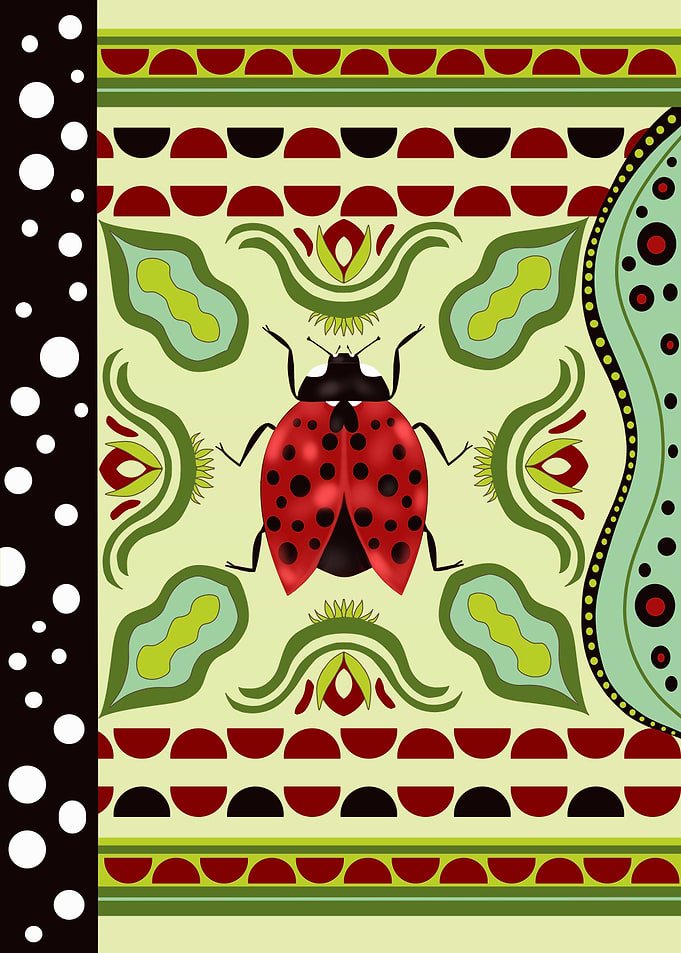 Colorful Patterned Ladybug
