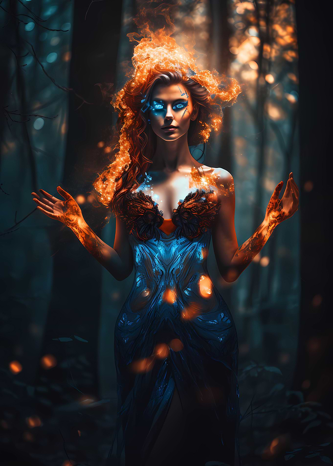 Blue forest enchantress