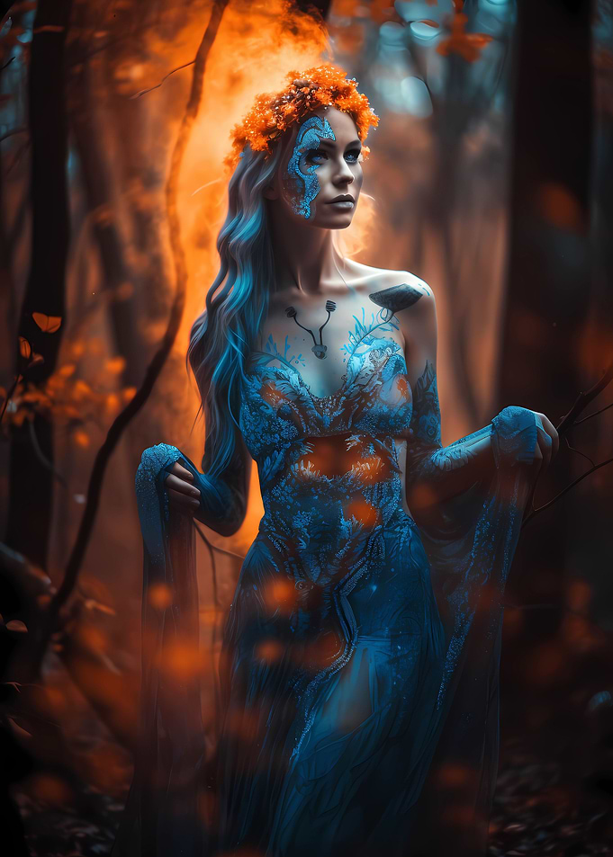 Blue forest enchantress