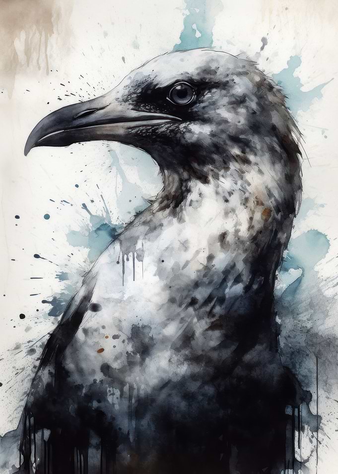 Seagull Beauty Watercolor