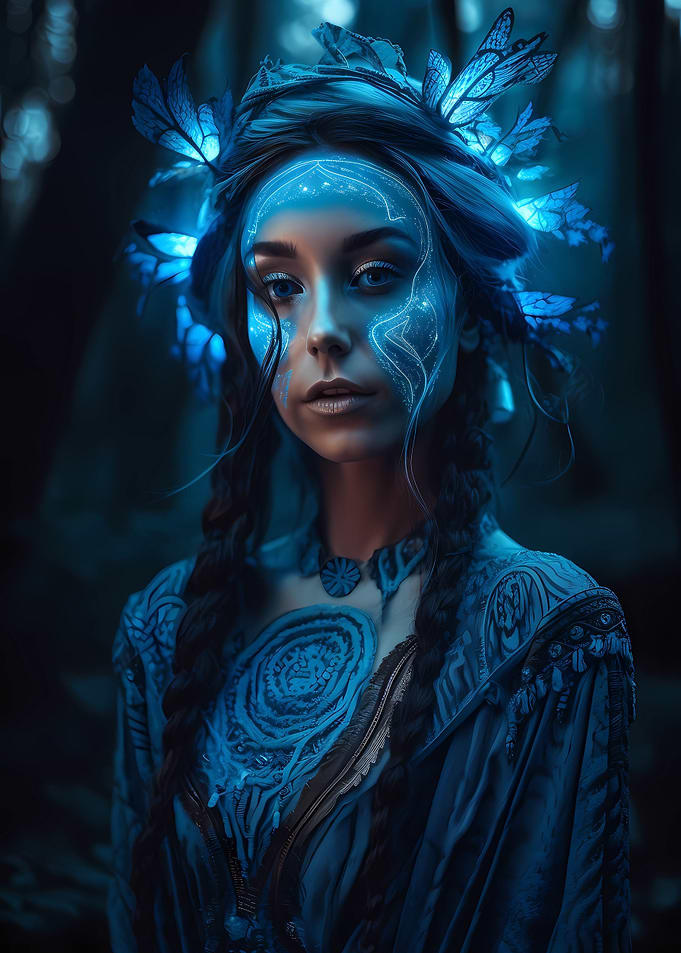 Blue forest enchantress