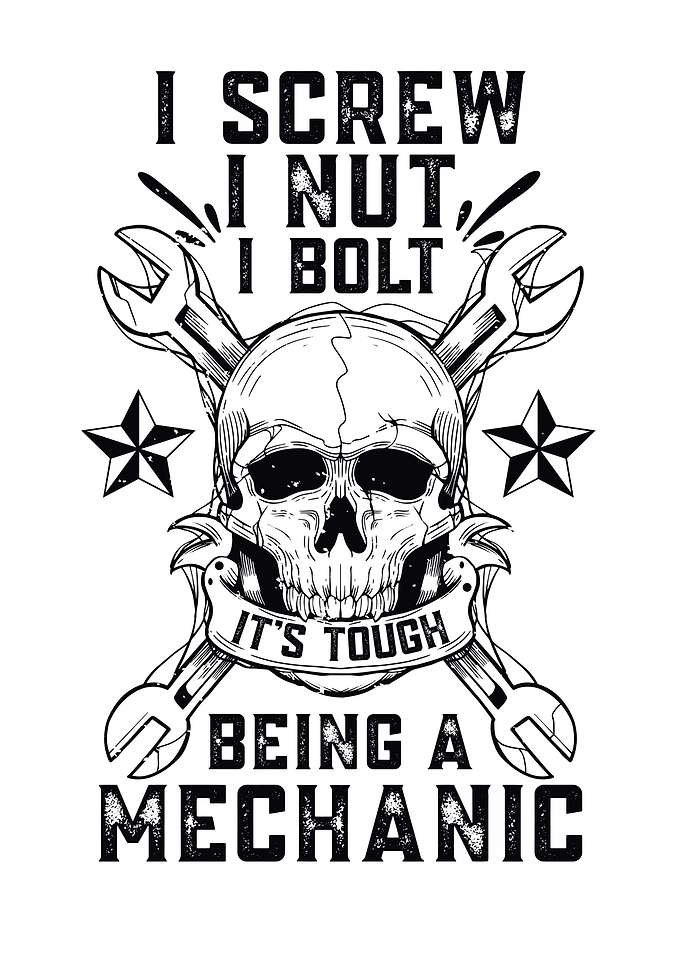 Vintage Skull Mechanic