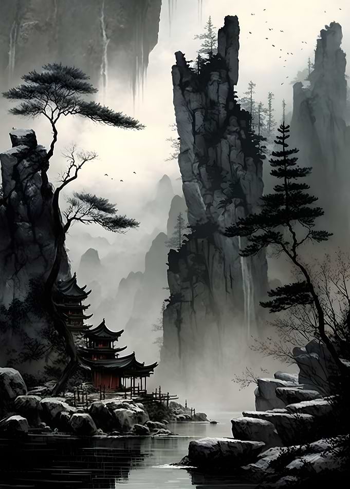 Watercolor Chinese style