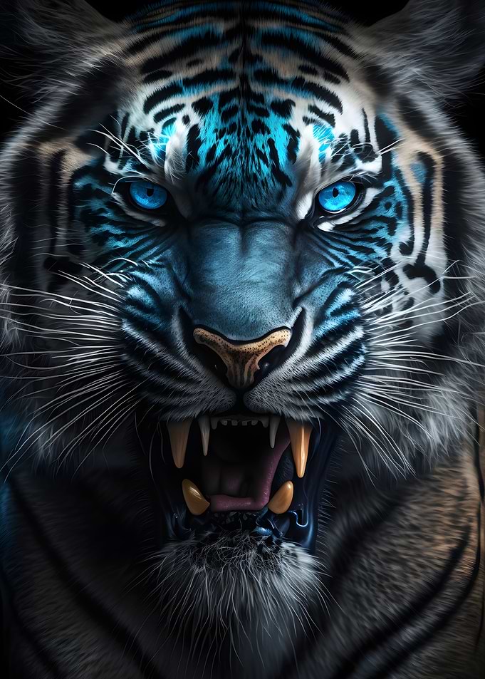 wild wild tiger blue eyes
