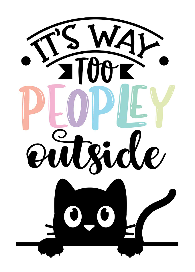 Too Peopley outside Cat