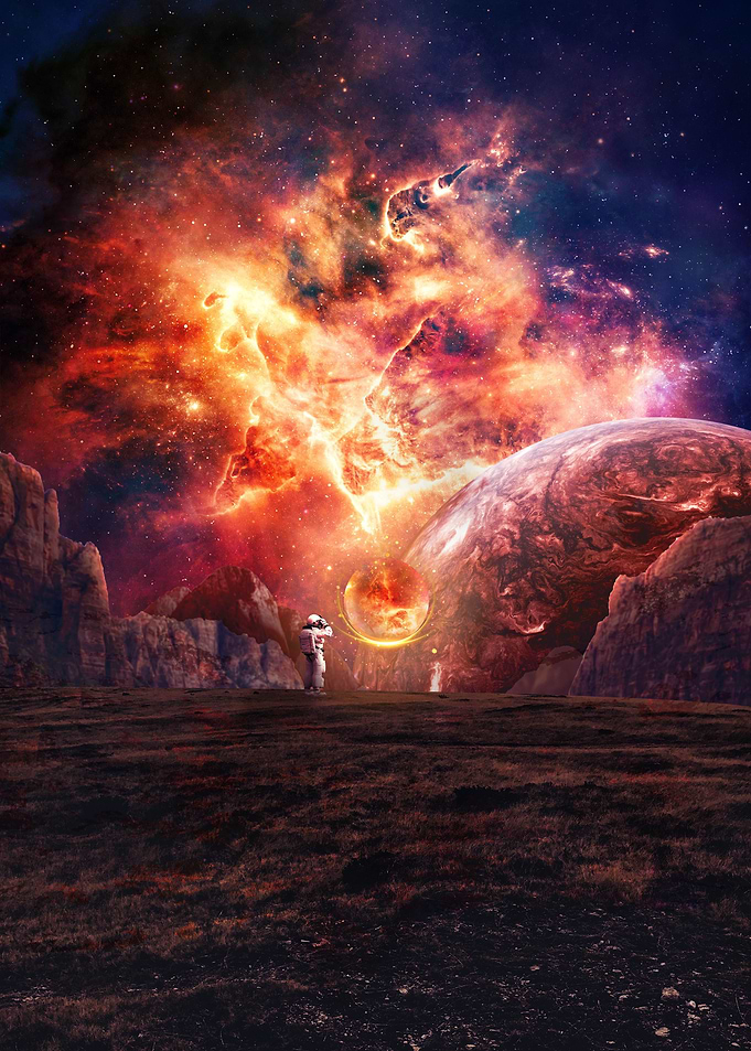 Red and Blue Space