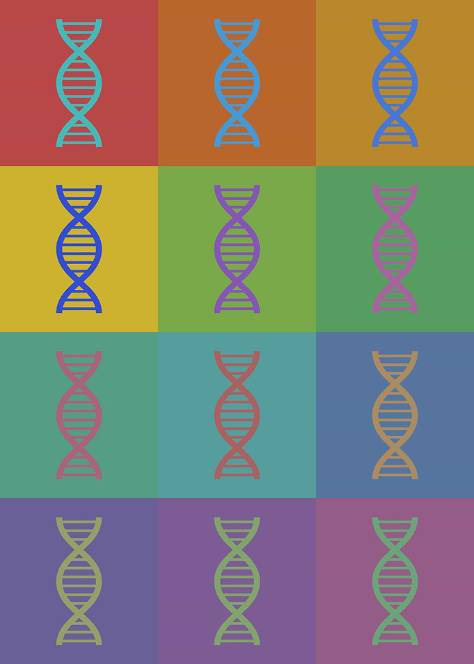 DNA Science Icons Pop Art