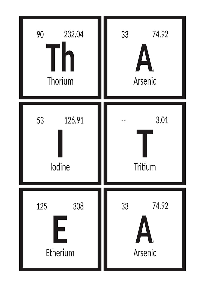 Thai Tea Periodic Table