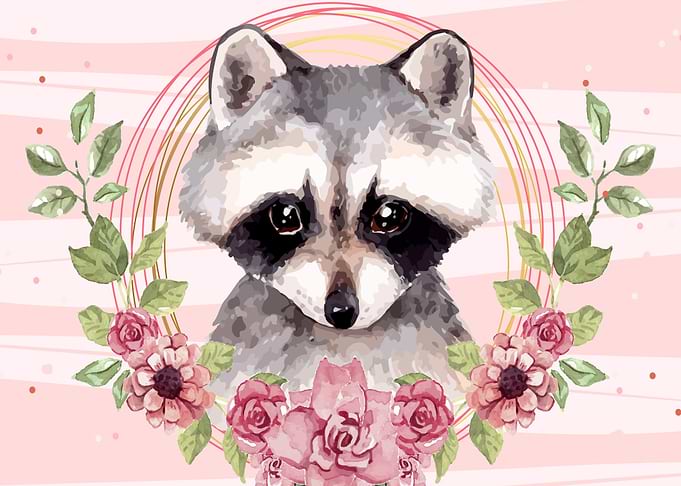 Raccoon Painting