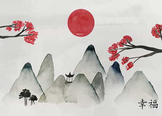 Watercolor Chinese style