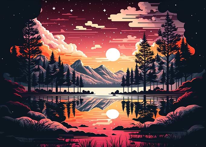 Forest mountains