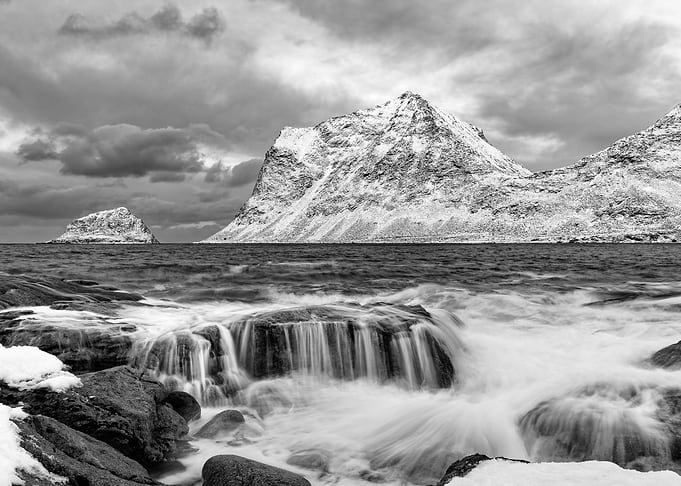 Winter coast in Lofoten
