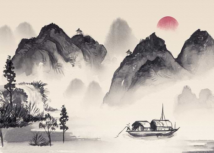 Watercolor Chinese style