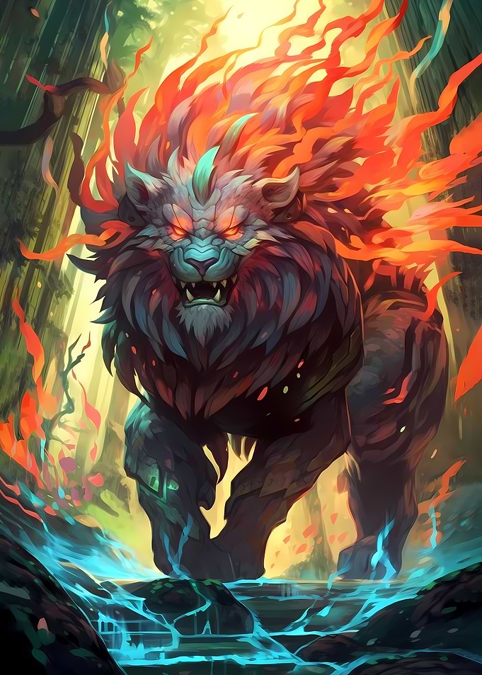 Flame Lion God