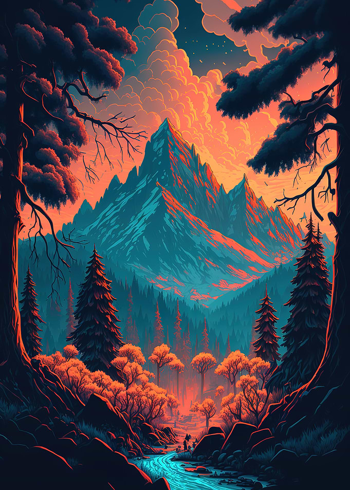 Forest mountains