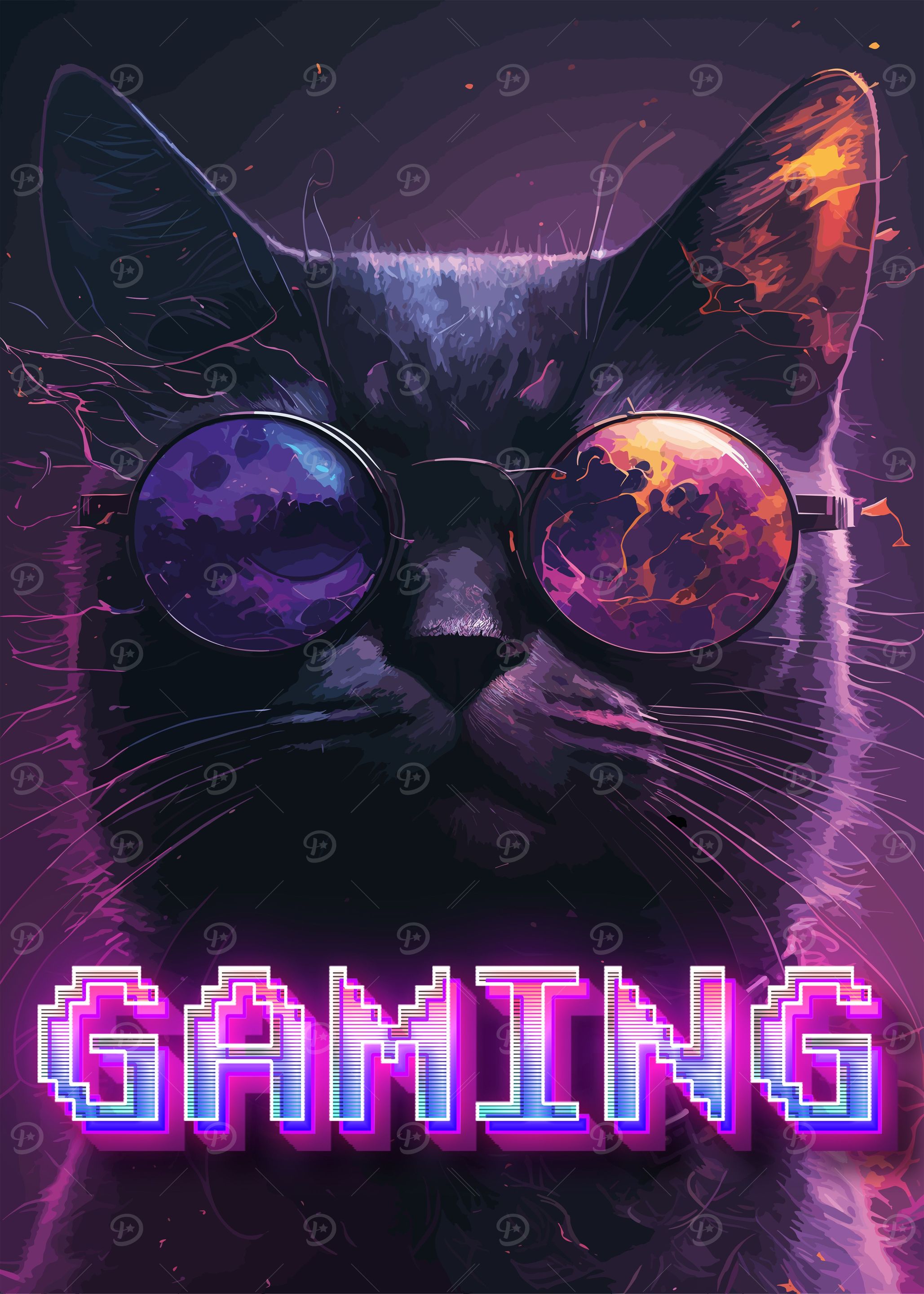 Cats and Gaming Cool Cat