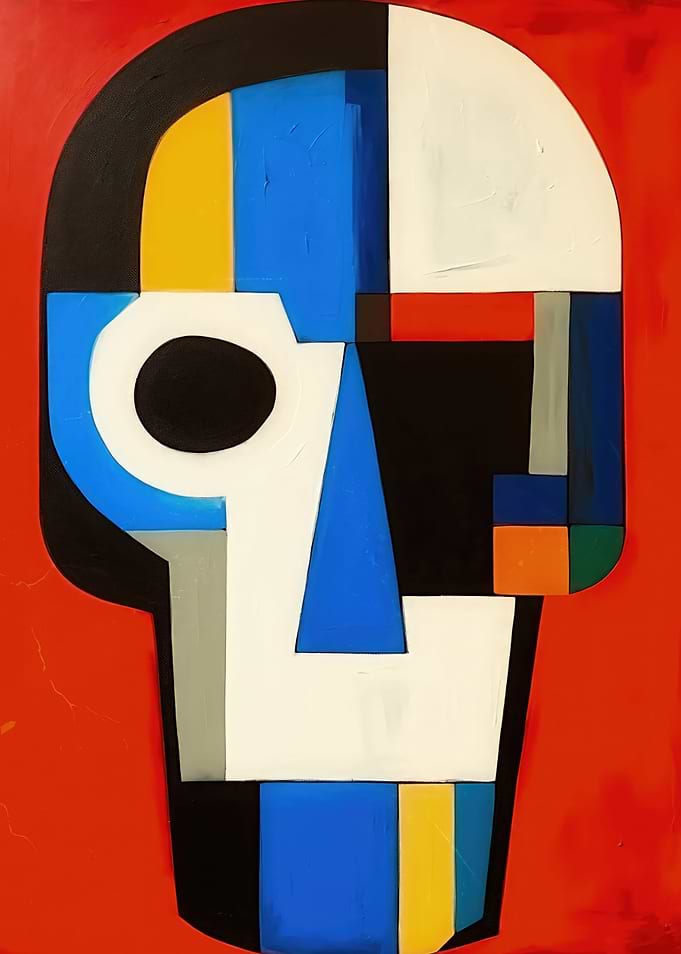 De Stijl Skull 001