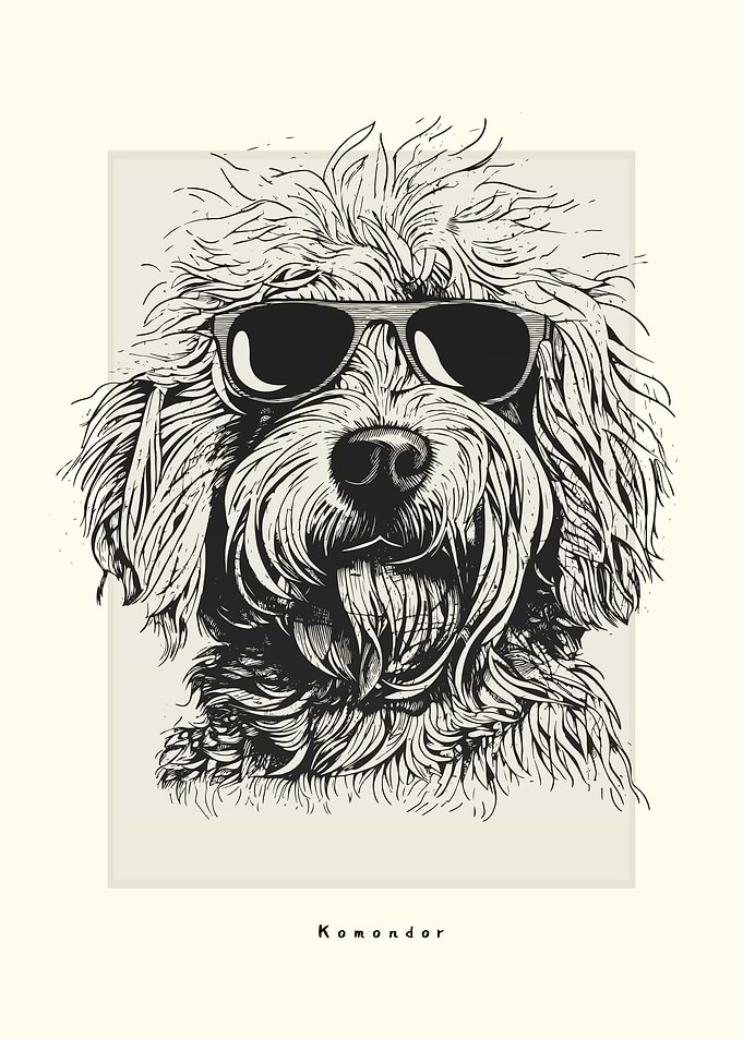 Komondor Illustration