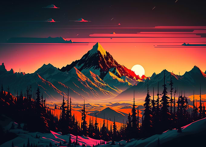 Forest mountains