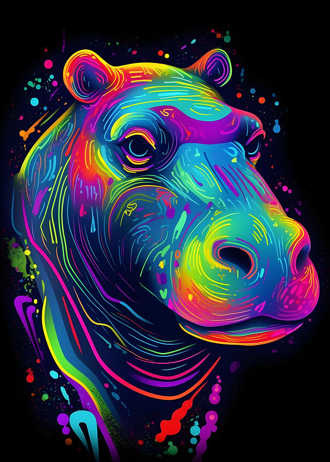 Neon Hippo