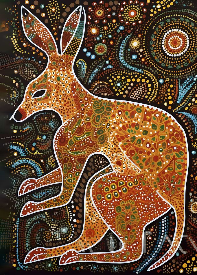 Kangaroo Aboriginal Art