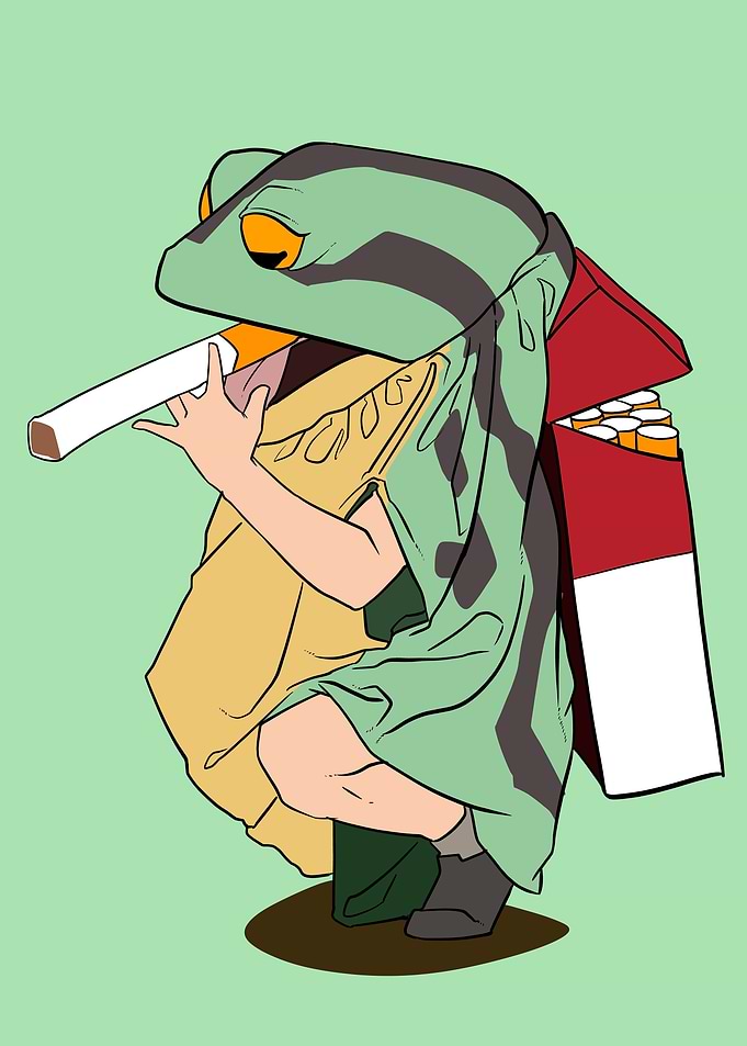 smoking frog