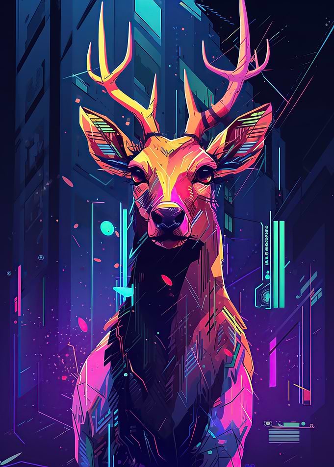 Celestial Wildlife Poster
