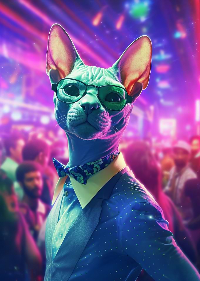 Party Sphinx cat