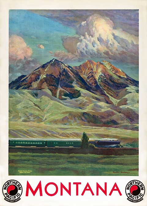 Montana Poster — retro advertising art on metal