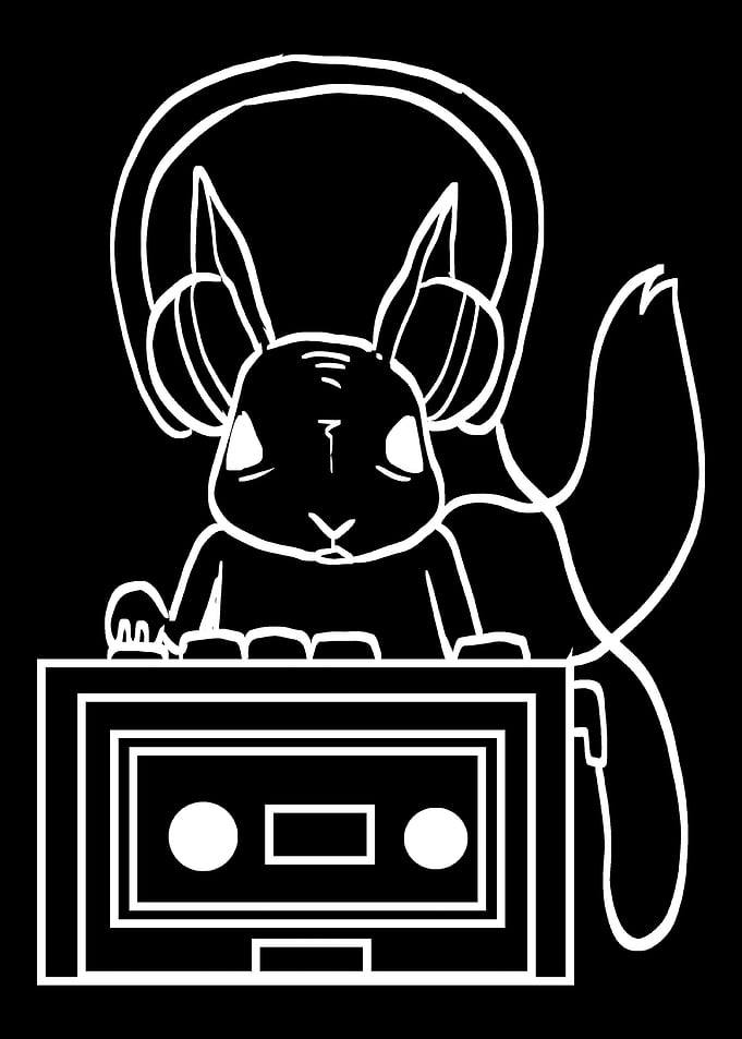 Squirrel Listening Music M