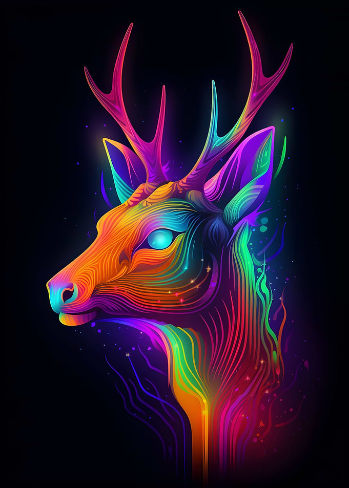 Neon Deer