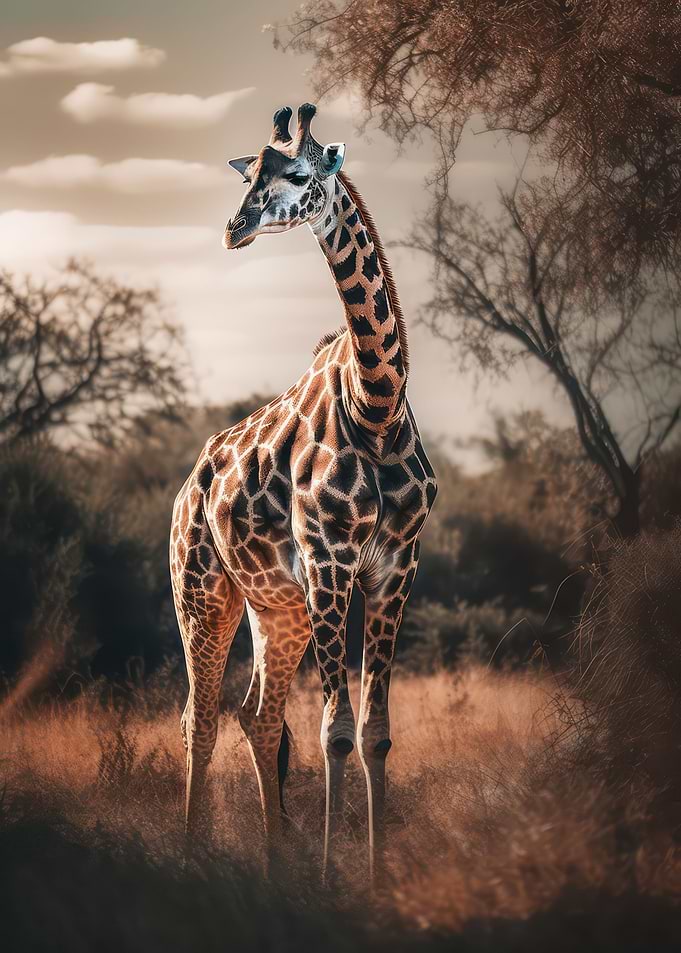 Spotted giraffe