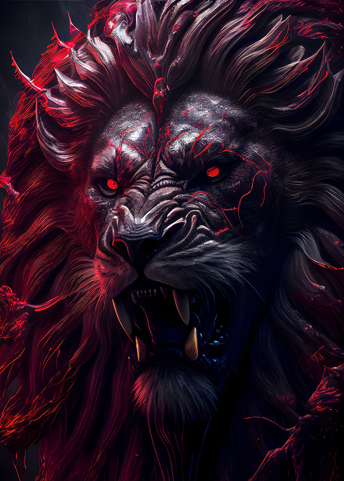 evil lion king black