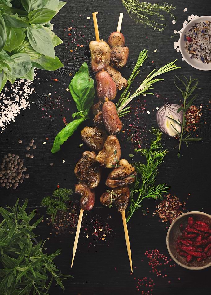 Chicken skewers