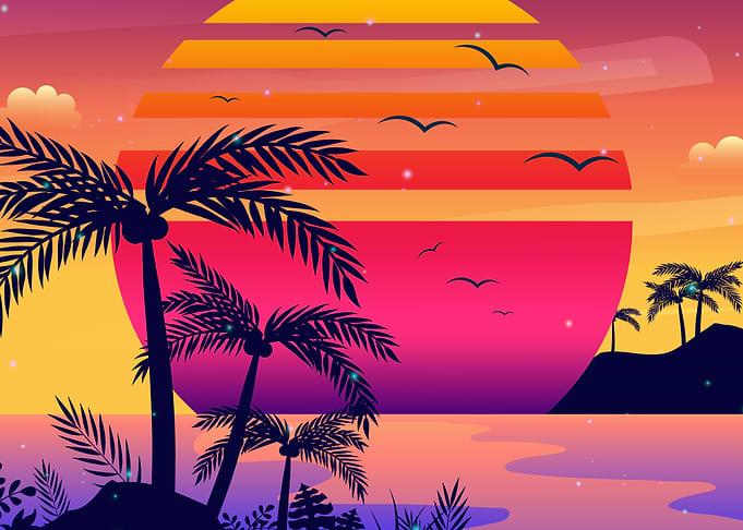 Island Vaporwave Nostalgia