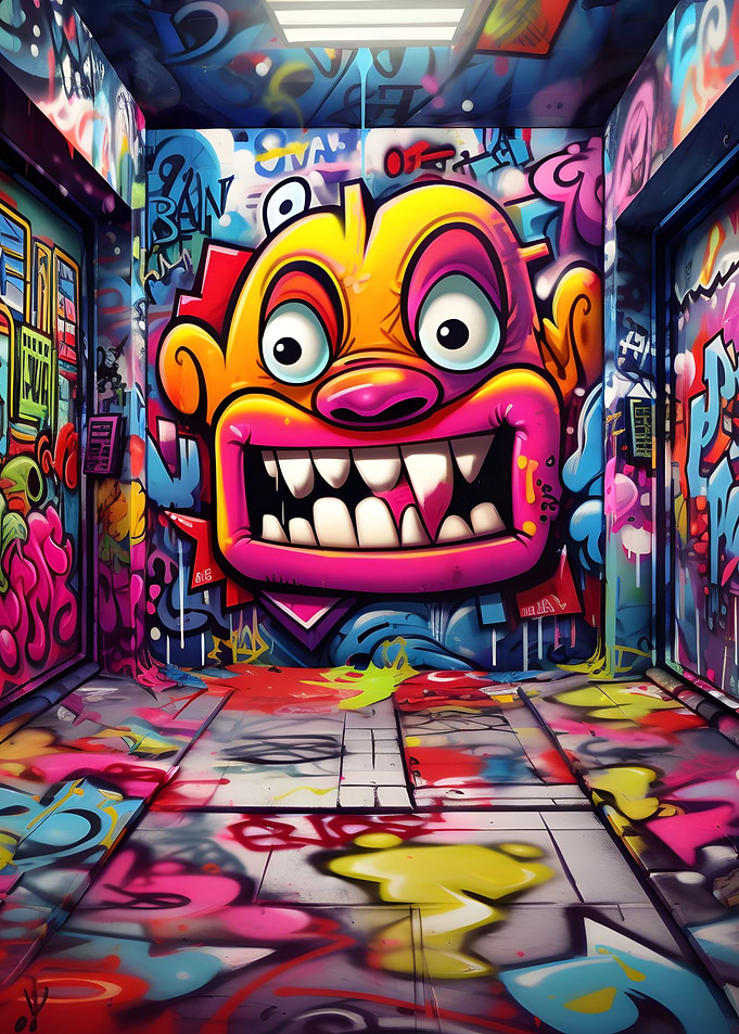 Graffiti wall art
