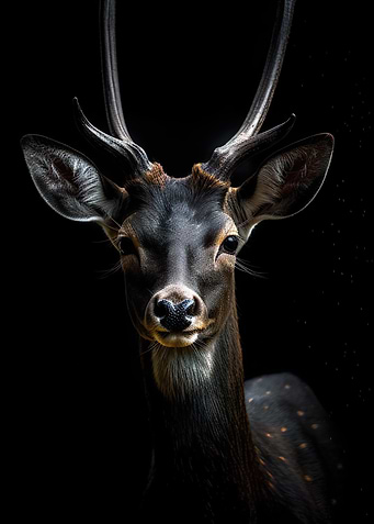 Black Deer Portrait