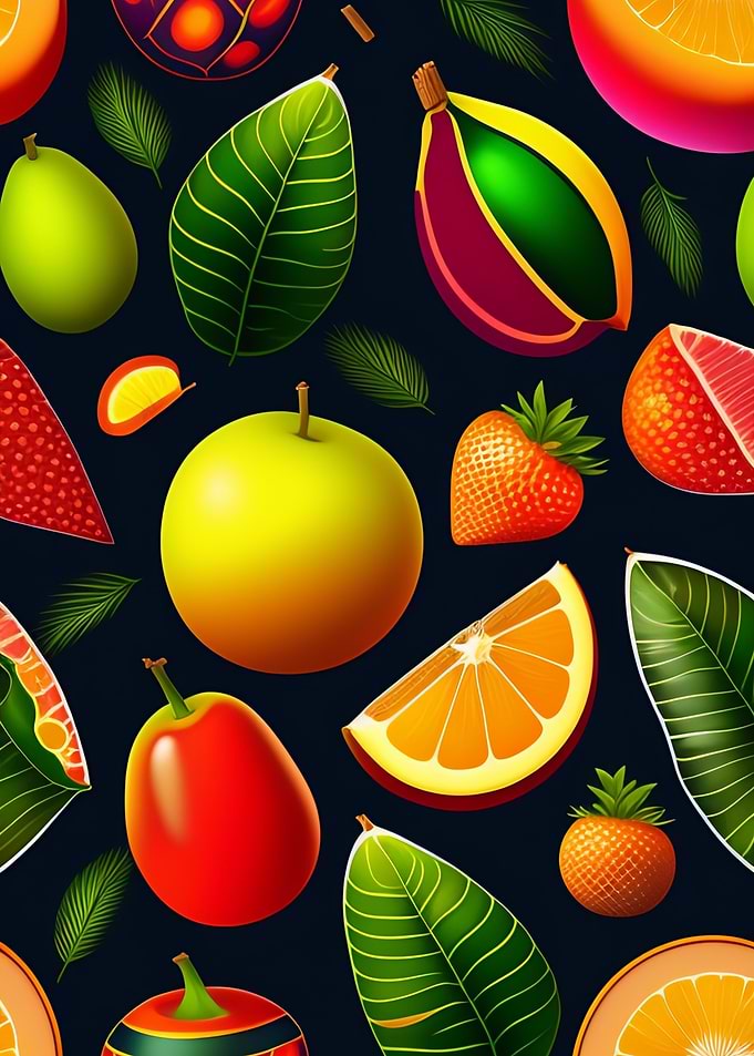 Colorful fruits