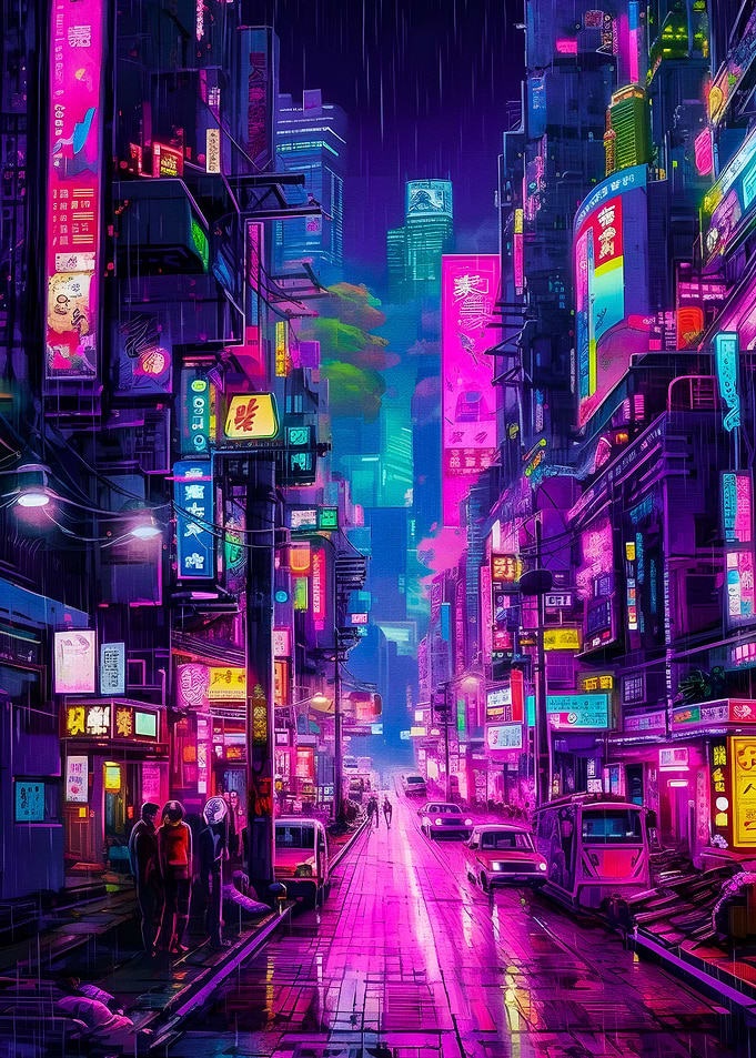 Night city landscape 1