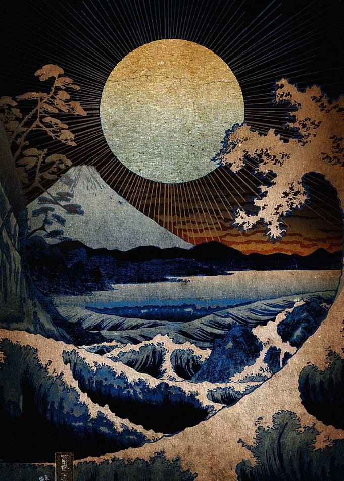 Beautiful Moon in Japan