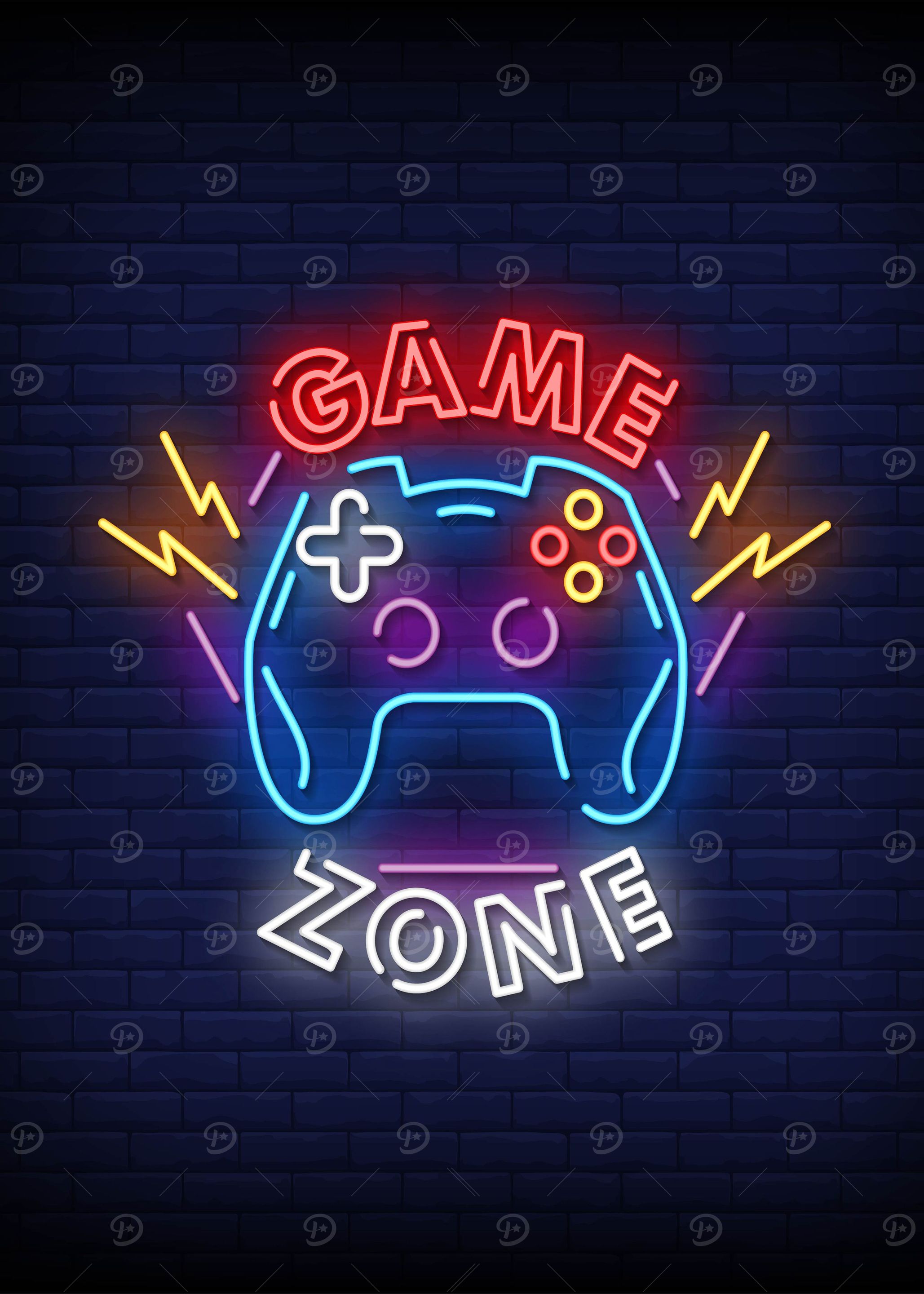 Game zone neon sign