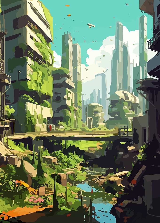 Old City Full of Algae