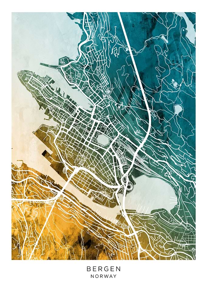 Bergen Norway Map